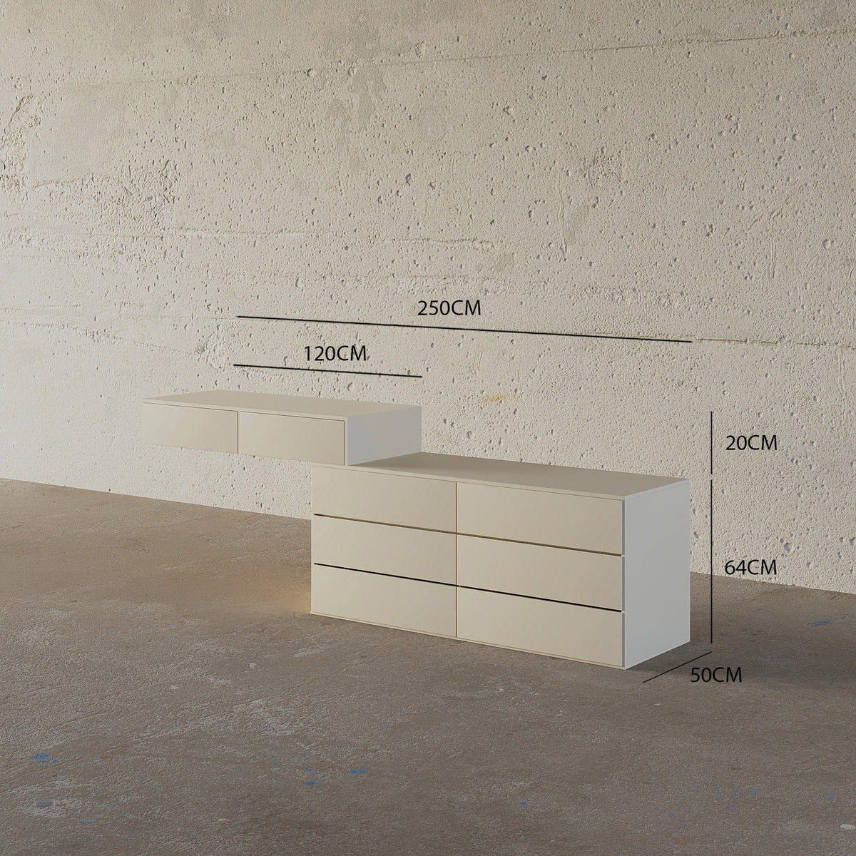 Cloud8 Make-Up Vanity (Off-White)