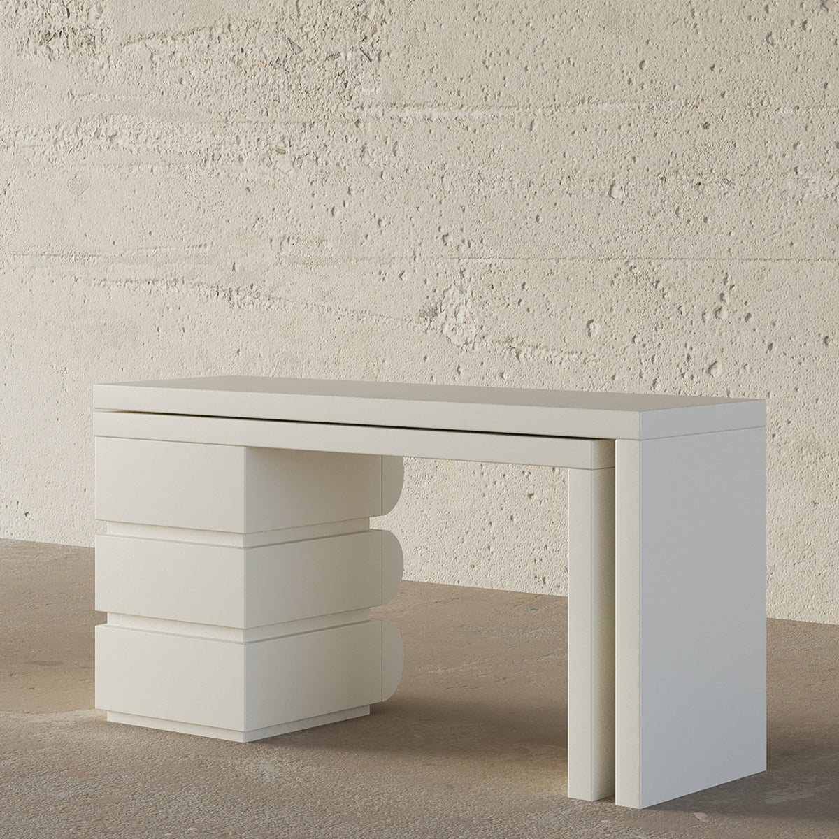 Valentina Office Desk / Matt Off-White