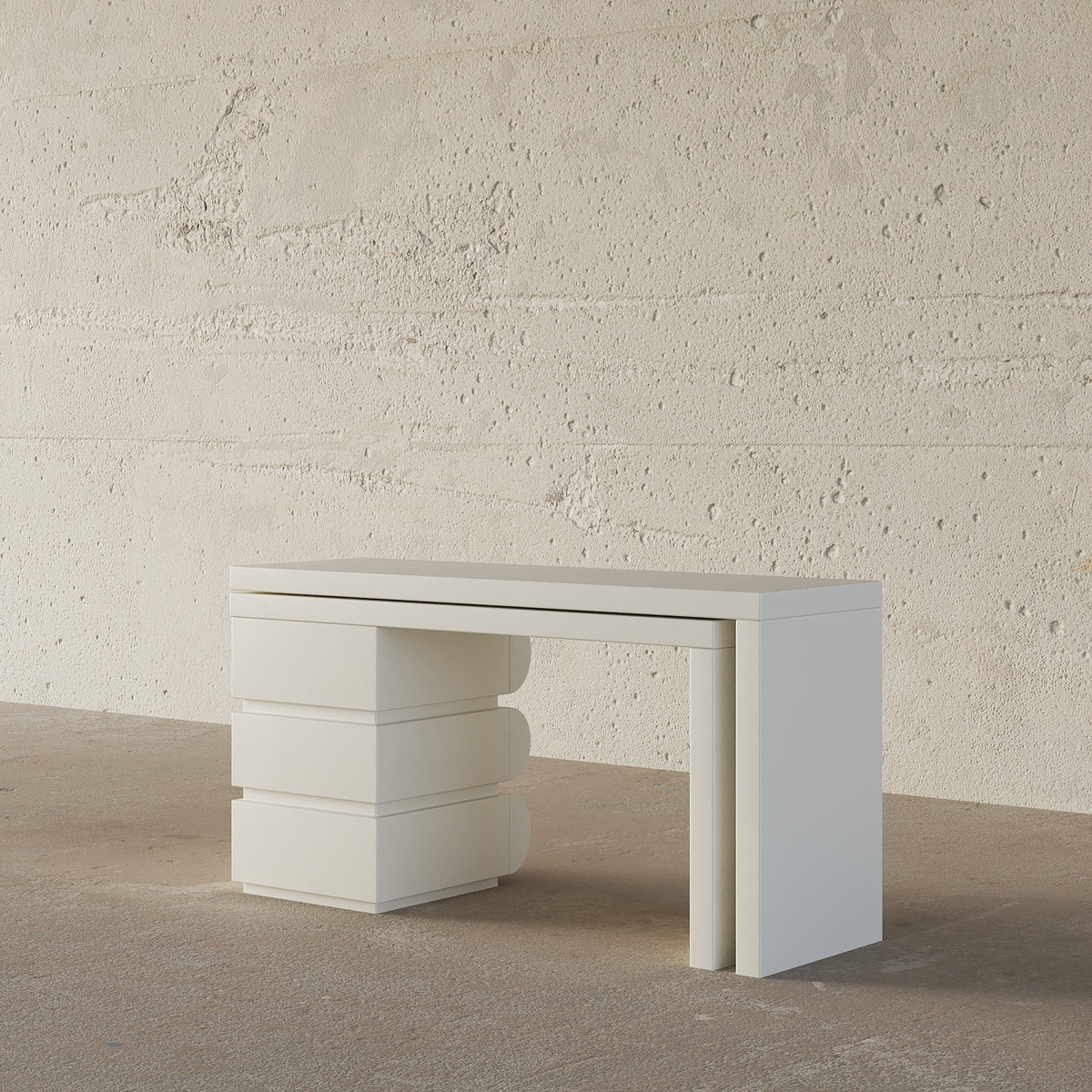 Valentina Office Desk / Matt Off-White