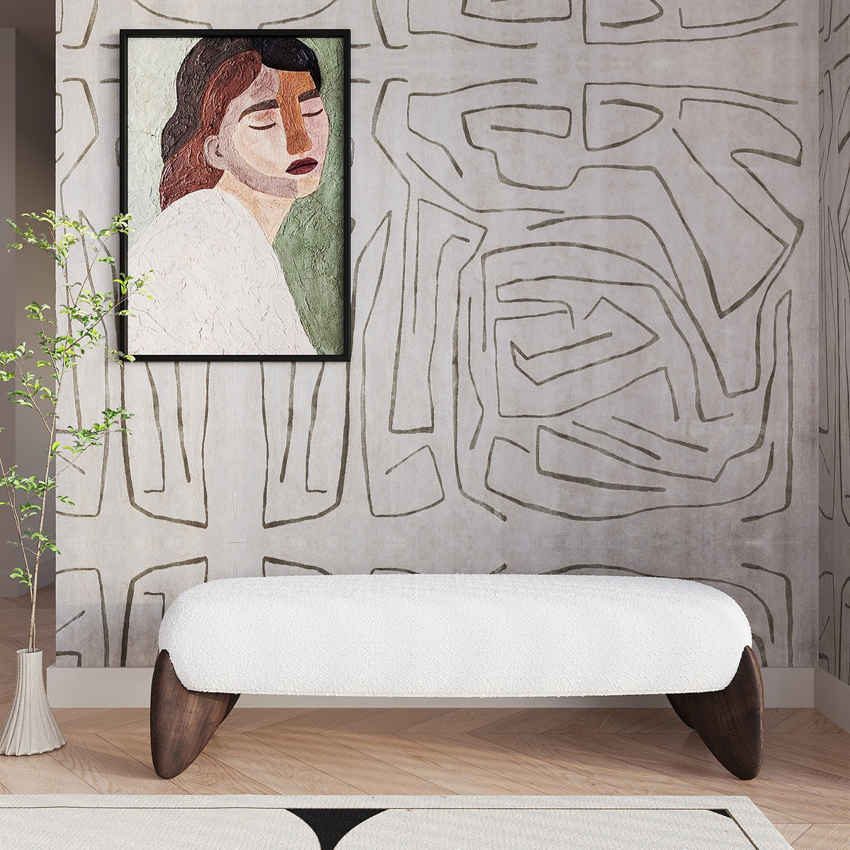 Valentina Boucle Bench