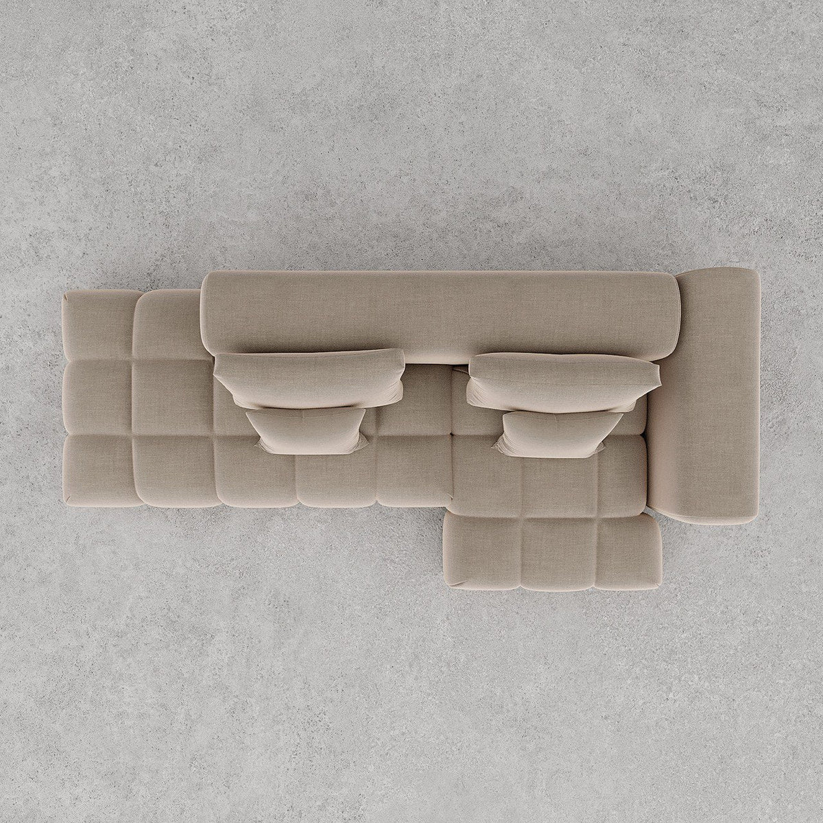 Ava Sofa L Shape / Matt Velvet - Walls Nation