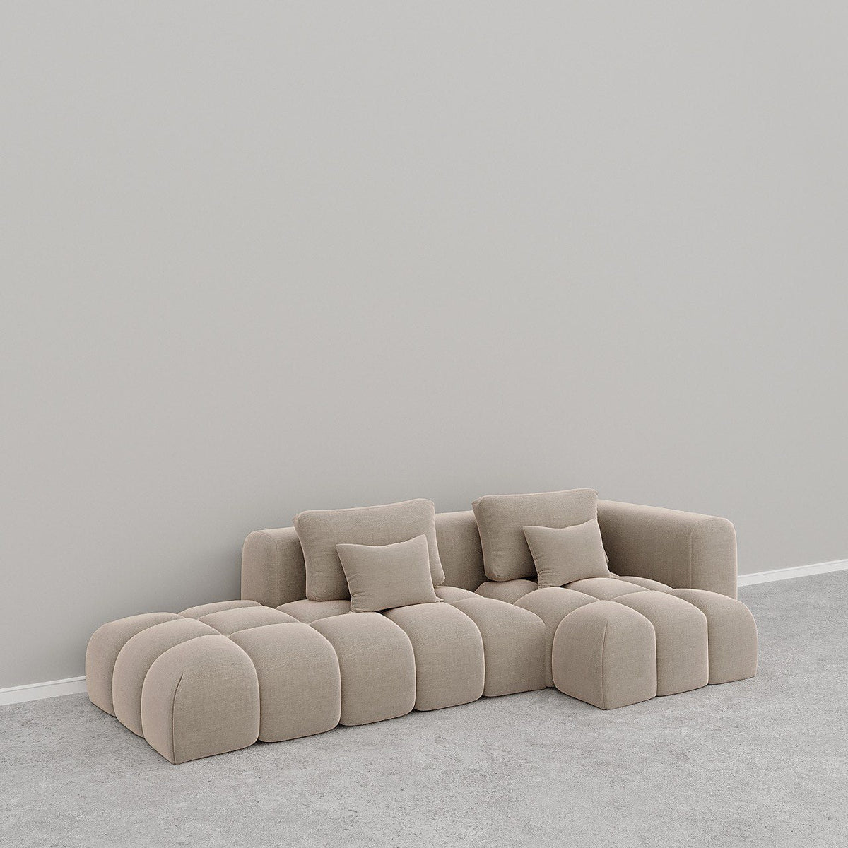 Ava Sofa L Shape / Matt Velvet - Walls Nation