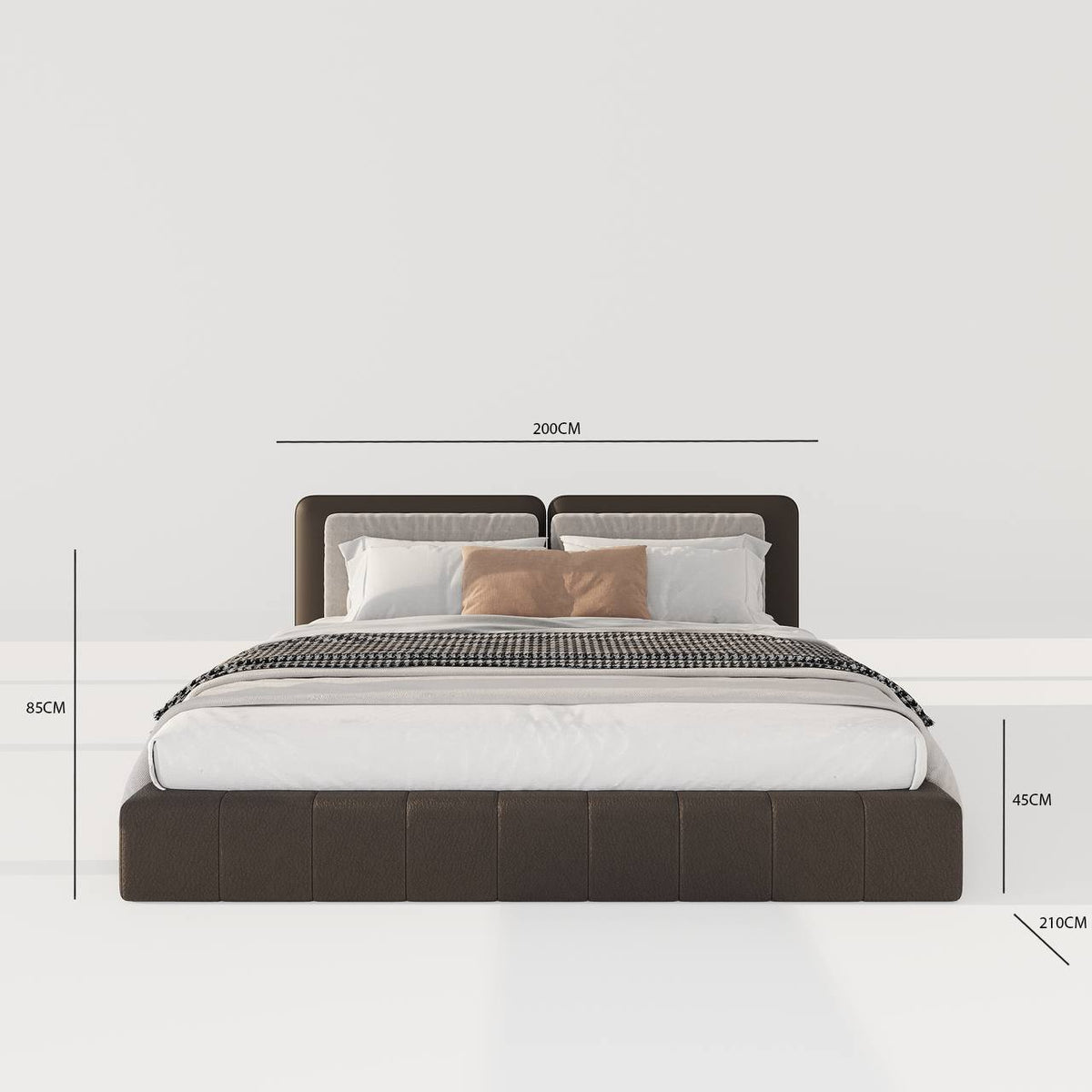 Emmit Bed / Black Faux Leather