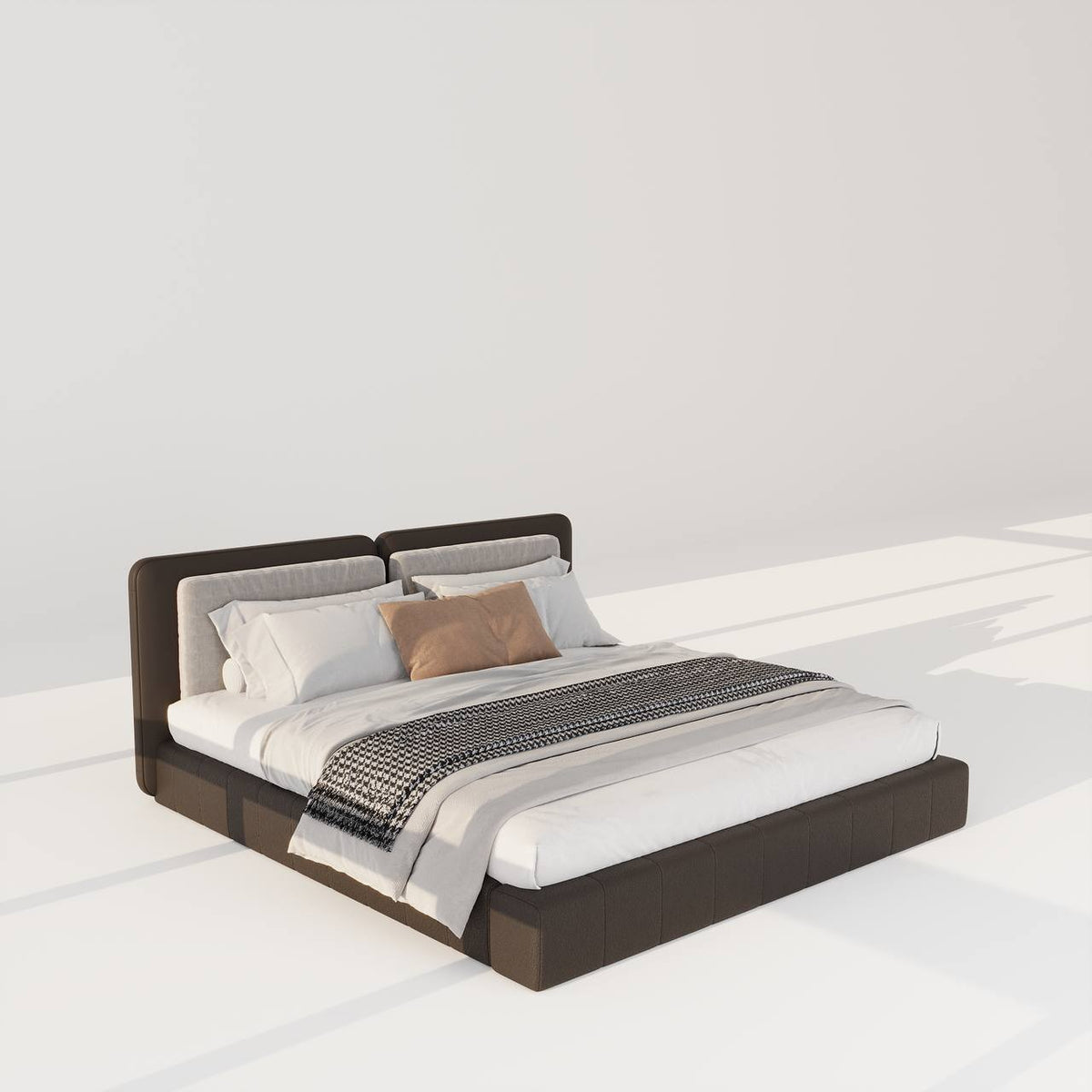 Emmit Bed / Black Faux Leather