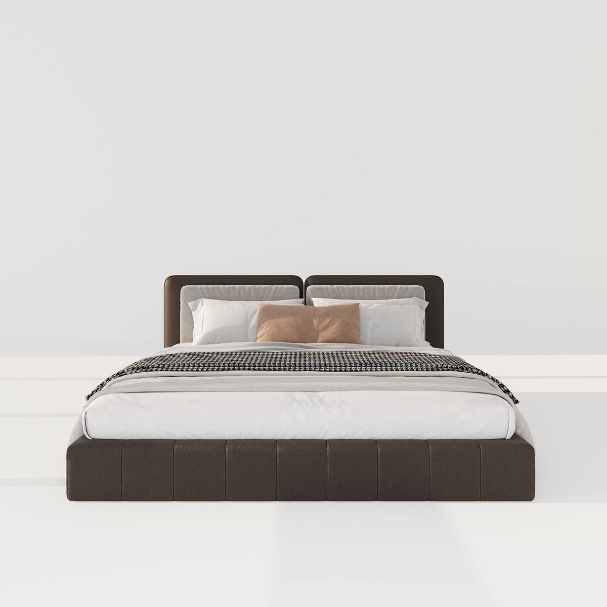 Emmit Bed / Black Faux Leather