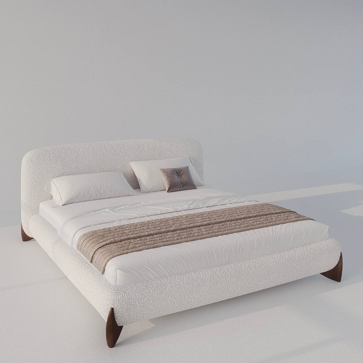 Valentina Platform Bed / Full Boucle