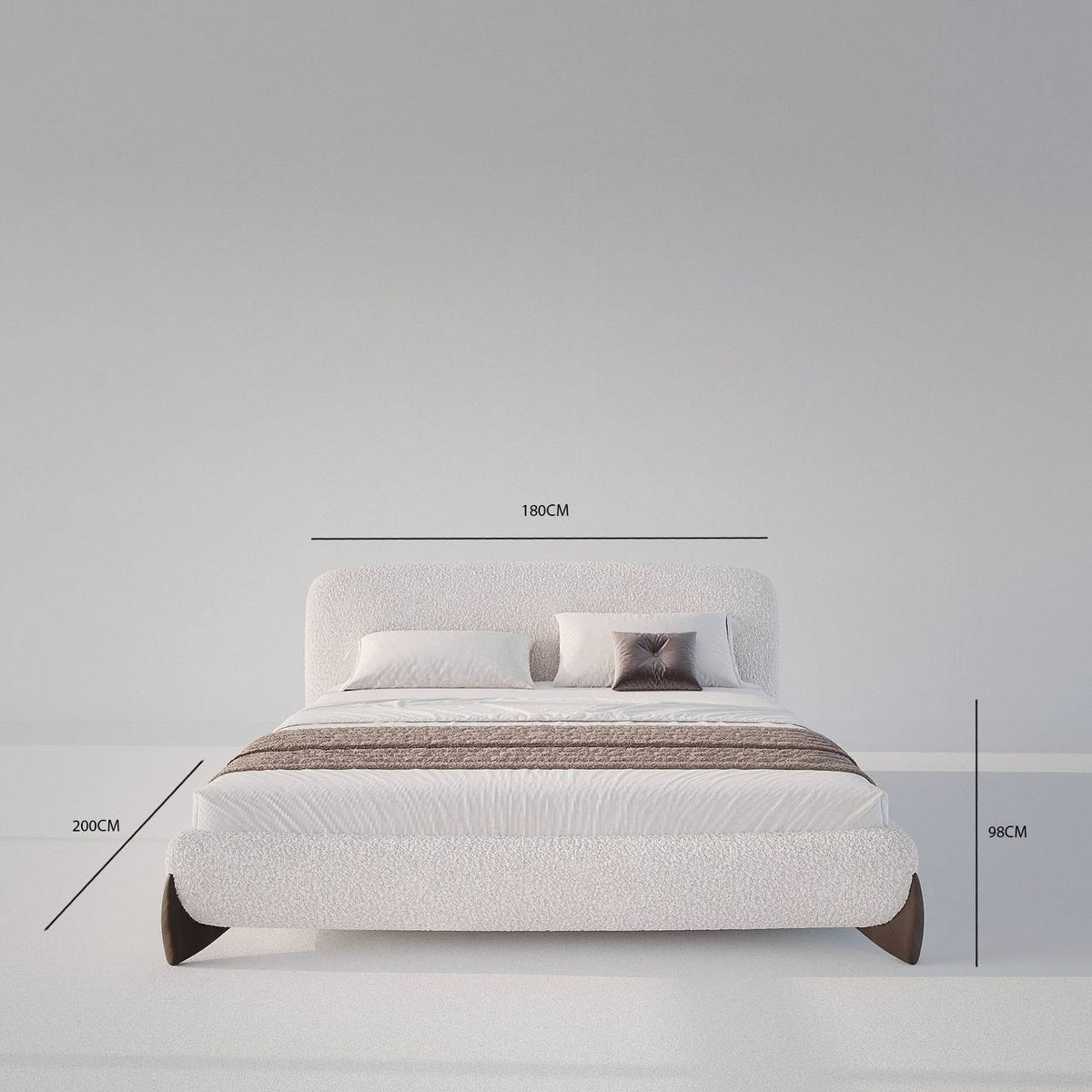 Valentina Platform Bed / Full Boucle