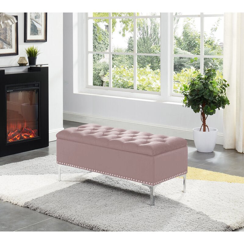 Pink discount storage bench