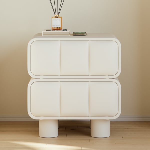 Blair Leather Nightstand - Walls Nation