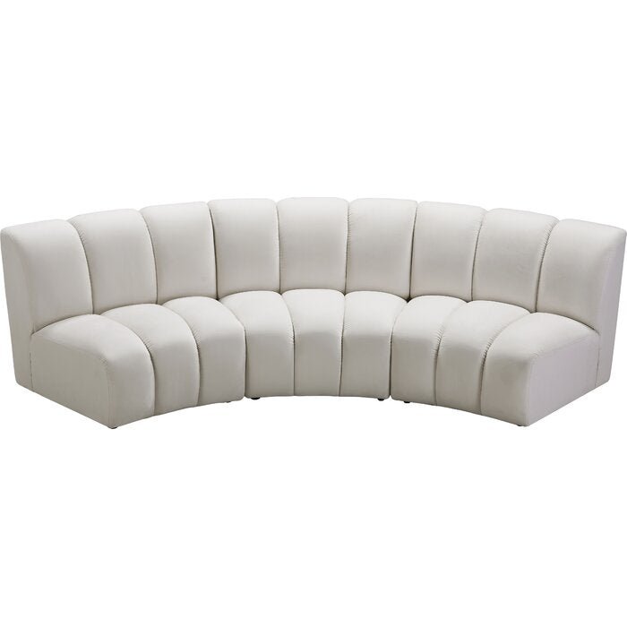 Christine Velvet Symmetrical Corner Sectional 300 x 90 CM Velvet Upholstery