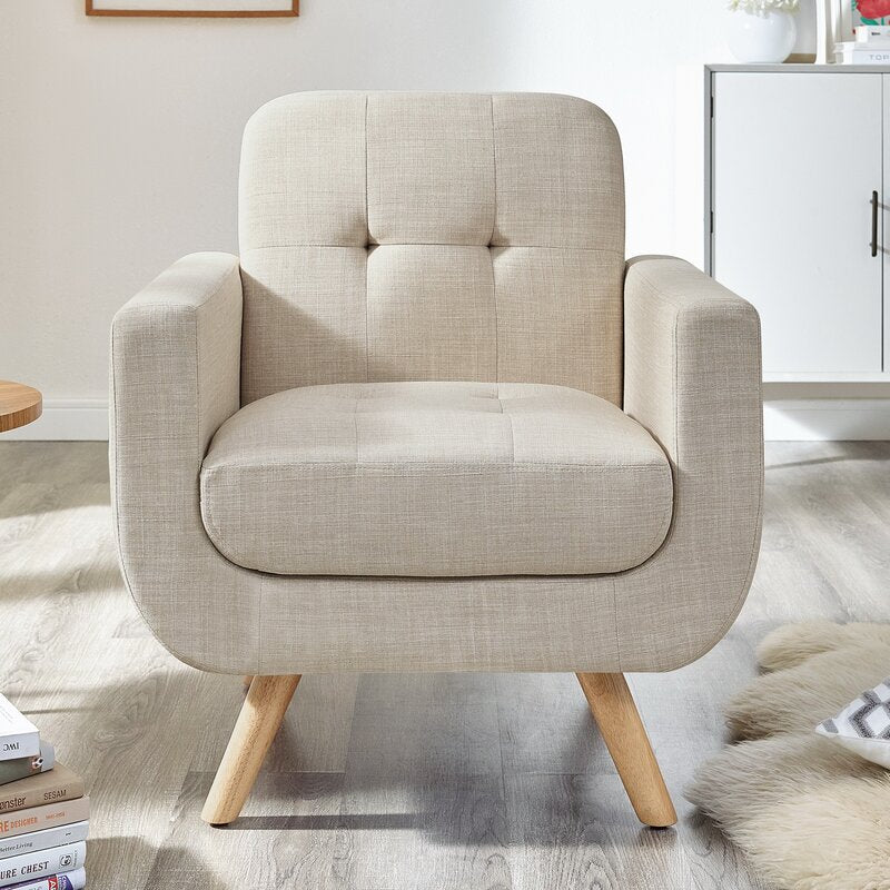 Leonie Arm Chair Linen Upholstery