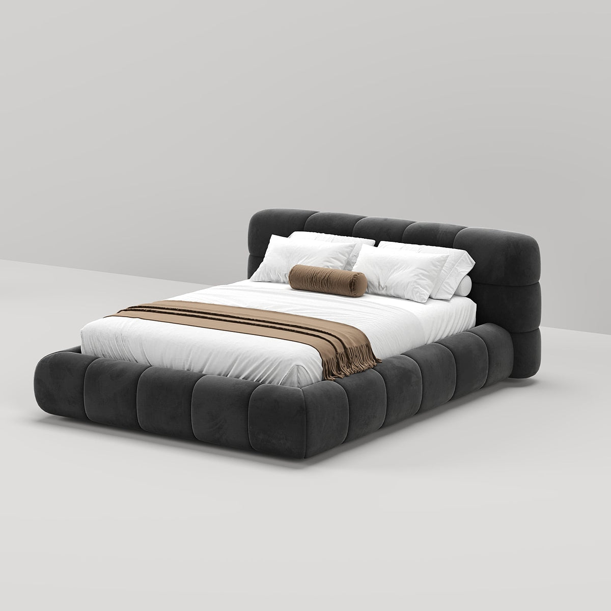 Lumi Bed / Upholstery Velvet - Walls Nation