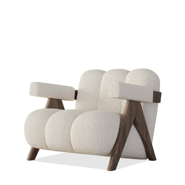 Sage Armchair / Boucle Upholstery – premium Chairs by Walls Nation UAE & Saudi Arabia