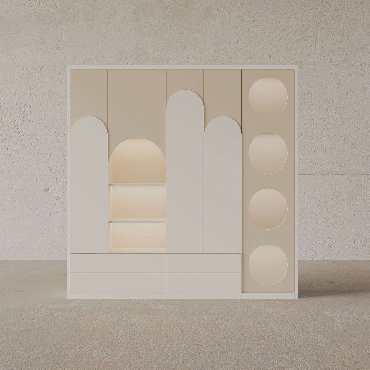 Juno Closet (Off-White & Beige)