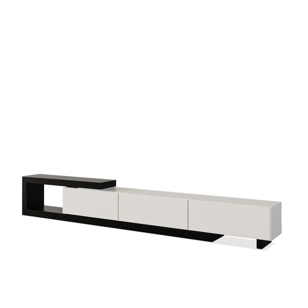 Kyree Extendable TV Unit / 250W x 40D CM / Black – premium TV Tables by Walls Nation UAE & Saudi Arabia