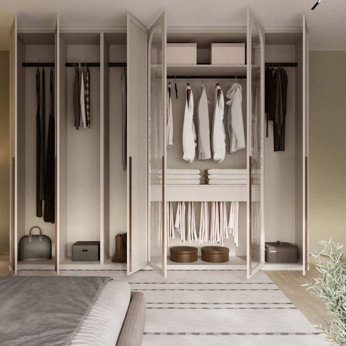Coda Closet (Off-White & Brown)