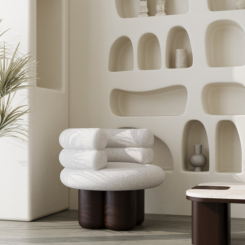 Irson Chair / Boucle Upholstery – premium Chairs by Walls Nation UAE & Saudi Arabia