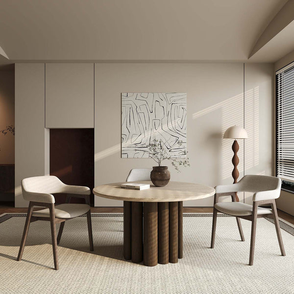 Leona Dining Table / 135 x 75 CM – premium Dining Table by Walls Nation UAE & Saudi Arabia