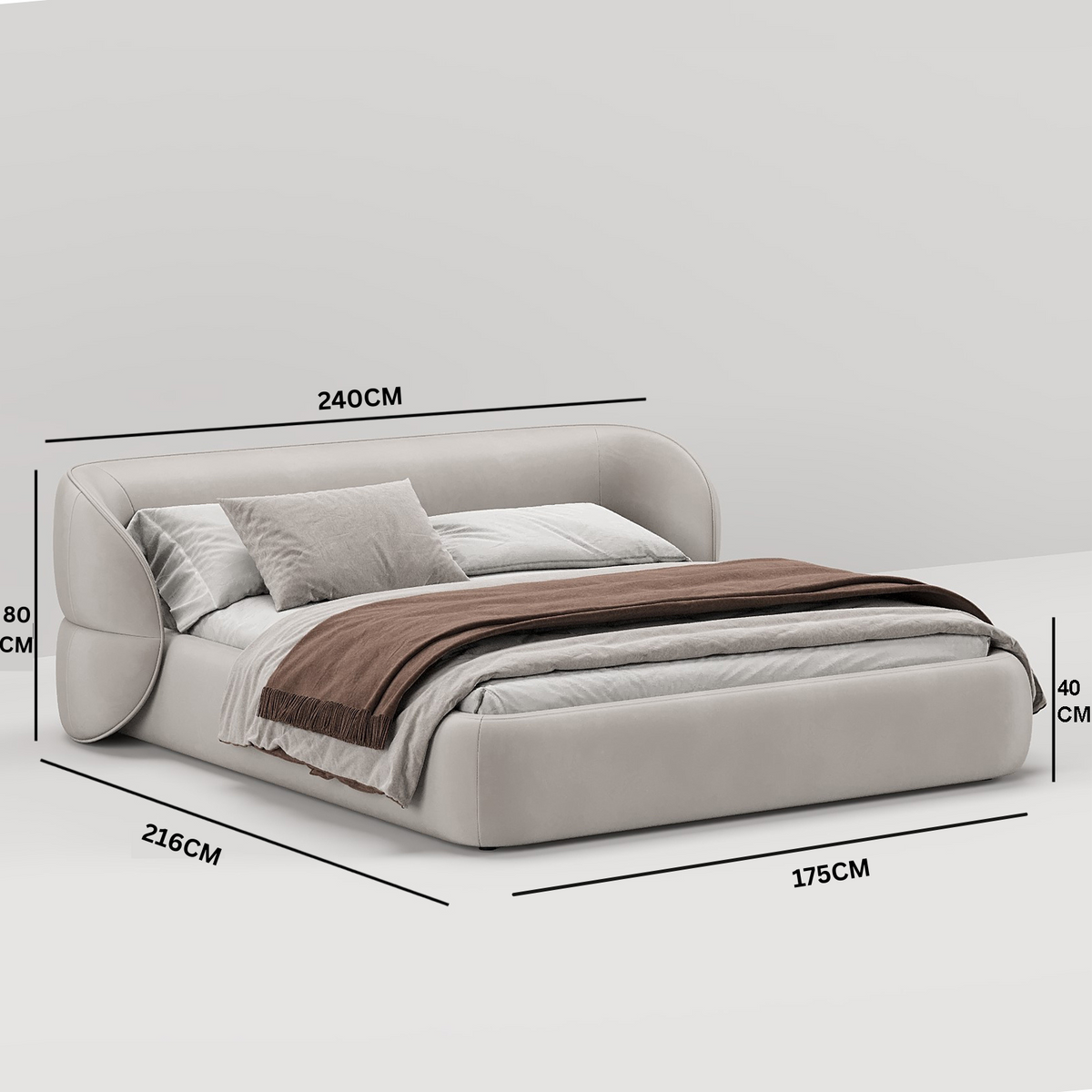 Riyu C.King Bed / Faux Premium Leather
