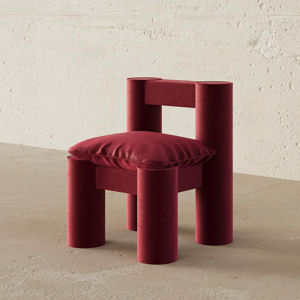 Icon Chair (Burgundy) – premium Accent Chair by Walls Nation UAE & Saudi Arabia