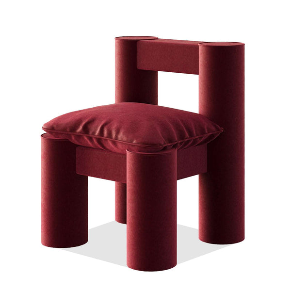 Icon Chair (Burgundy) – premium Accent Chair by Walls Nation UAE & Saudi Arabia