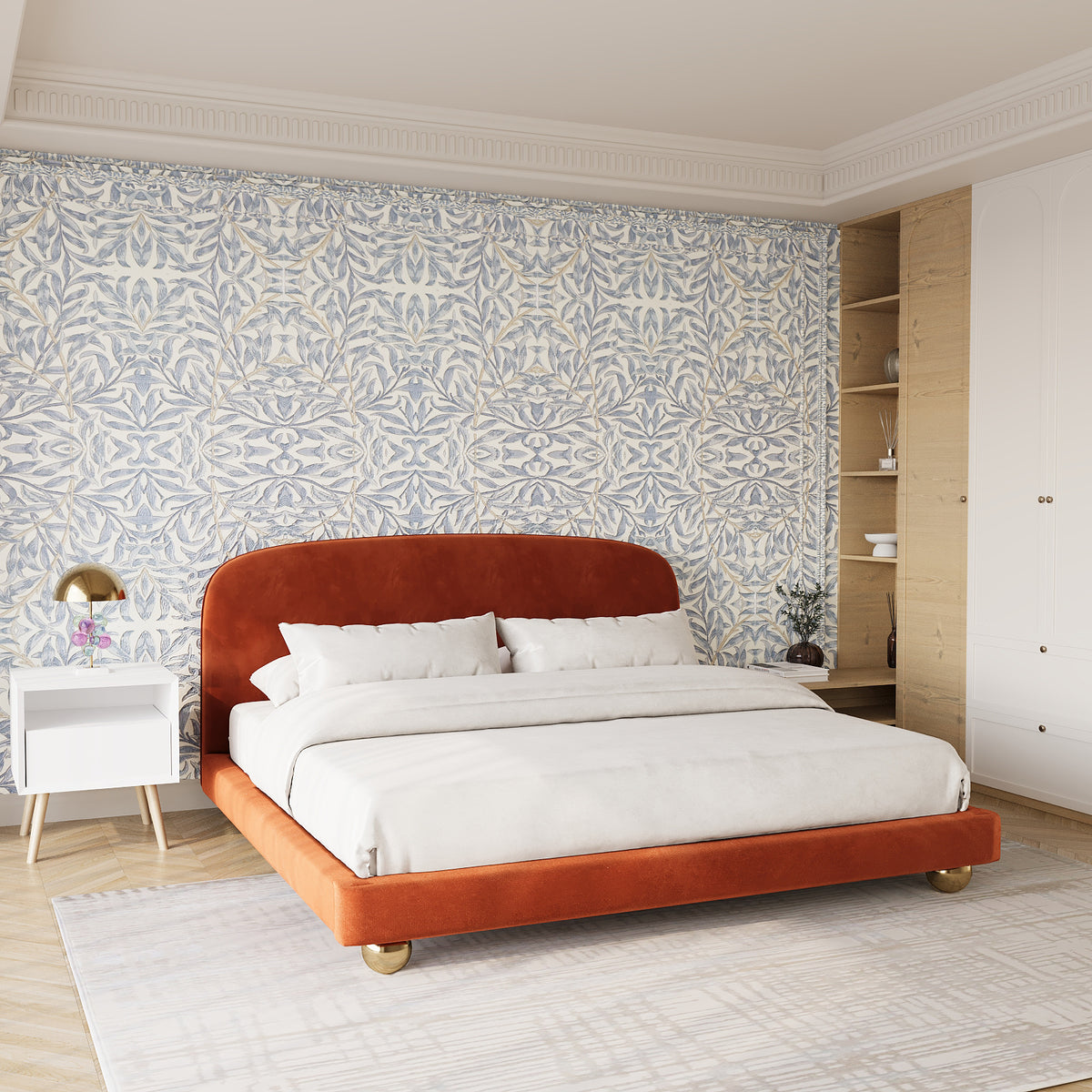Savi Upholstered Bed / Velvet Upholstery