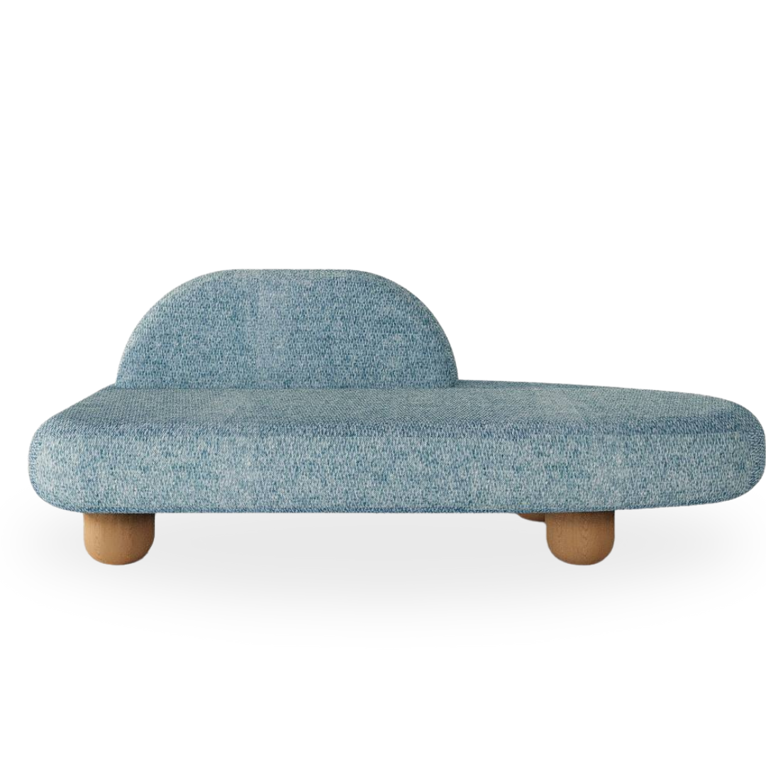 Audrey Chaise / Baby Blue Cotton Blend