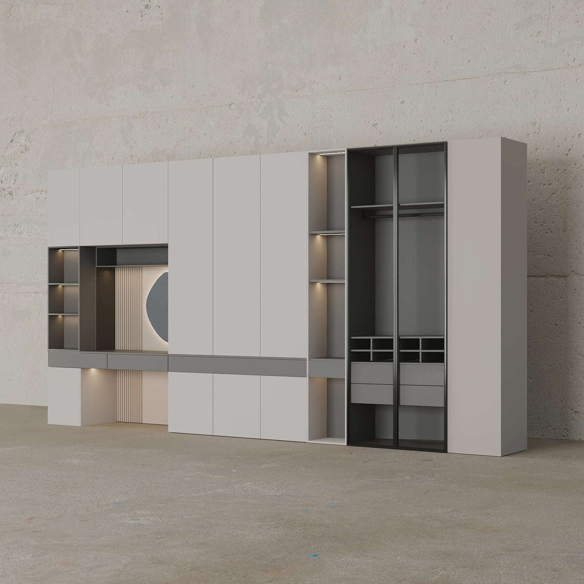 Estella Closet (Off-White & Grey)