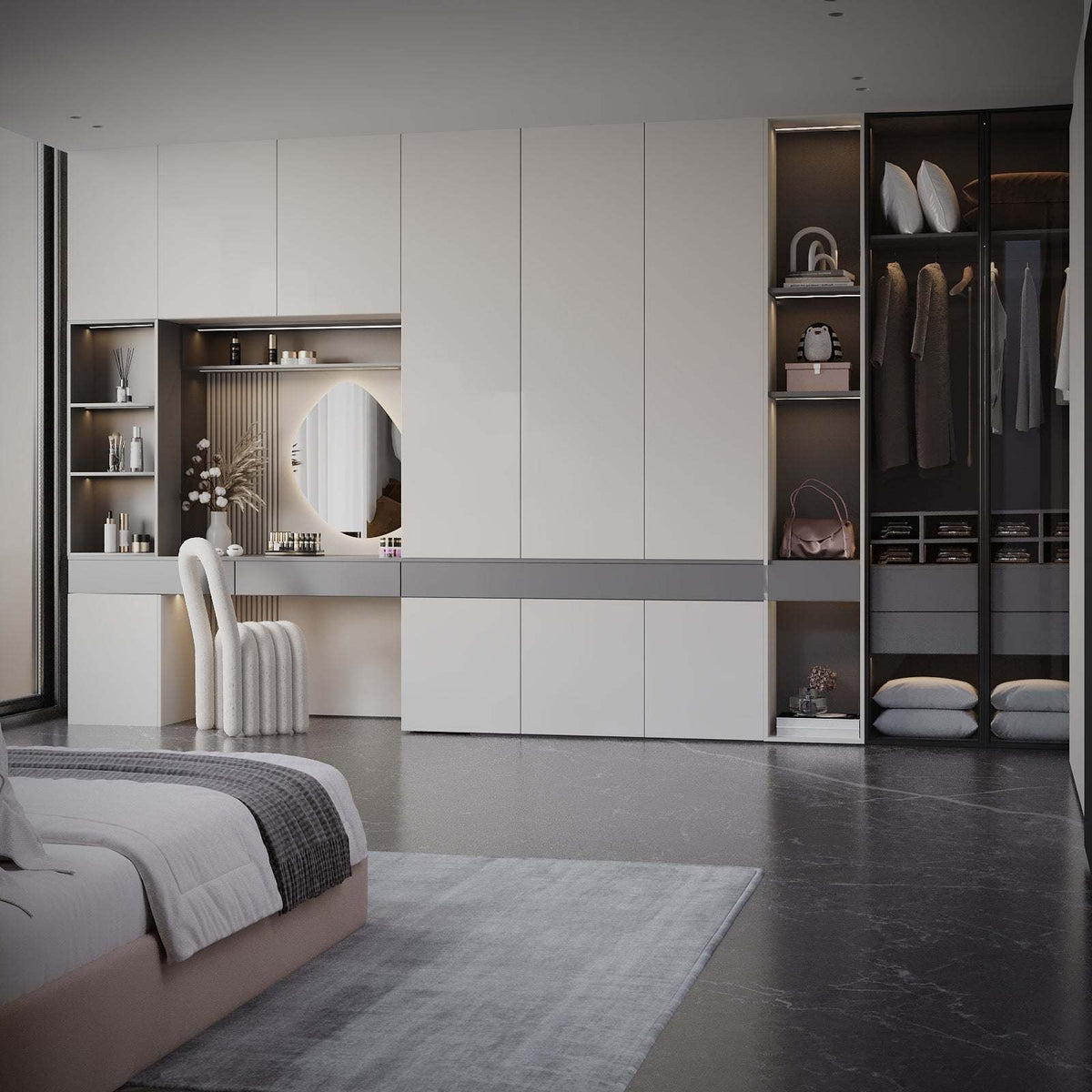 Estella Closet (Off-White & Grey)