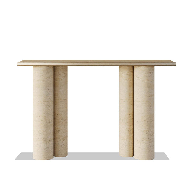 Venice Console Table / Full Travertine – premium Console by Walls Nation UAE & Saudi Arabia