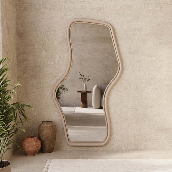 Parla Mirror / Beige Matt Finish – premium Mirror by Walls Nation UAE & Saudi Arabia