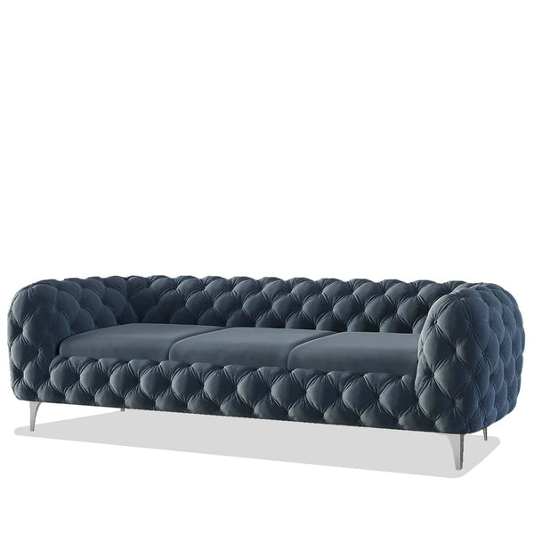 Koffler Chesterfield Sofa / 255 x 95 CM 3S. Velvet Upholstery – premium Sofas by Walls Nation UAE & Saudi Arabia