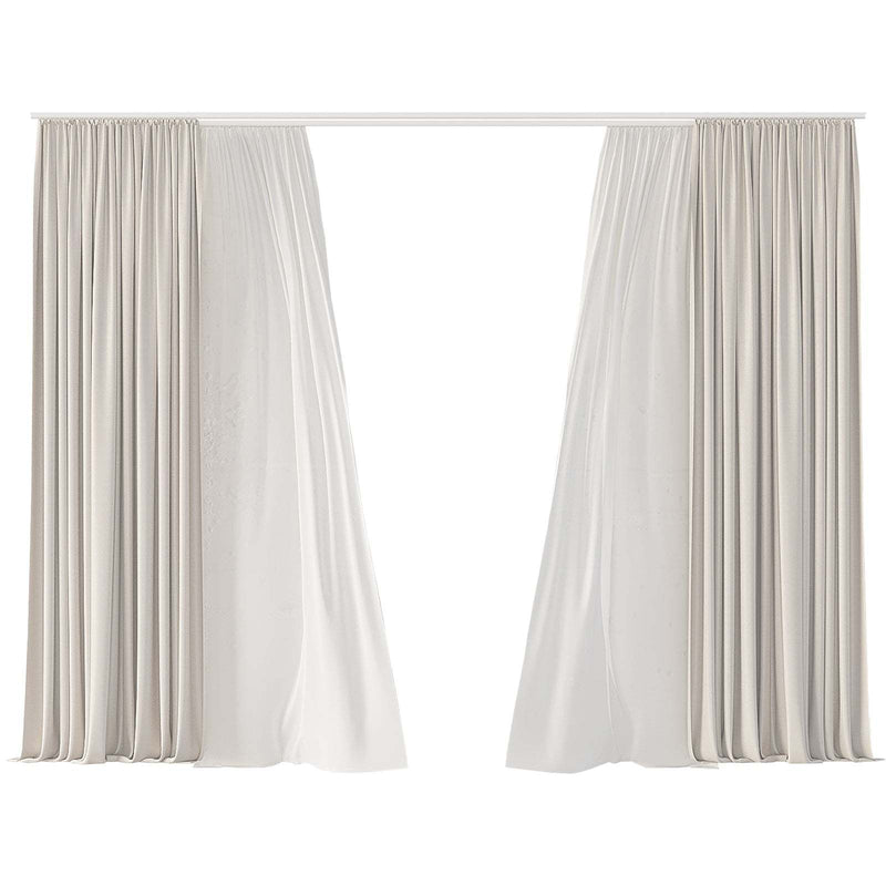 Celeste Curtain white chiffon cream blackout double layer drapes for light control and privacy