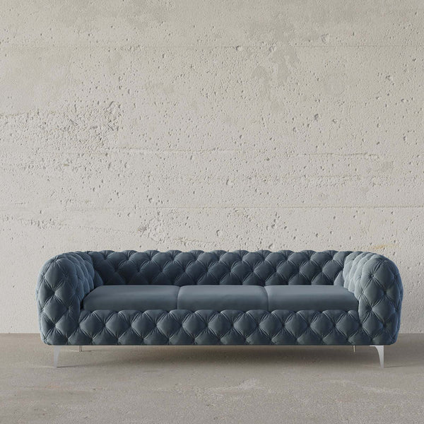 Koffler Chesterfield Sofa / 255 x 95 CM 3S. Velvet Upholstery – premium Sofas by Walls Nation UAE & Saudi Arabia