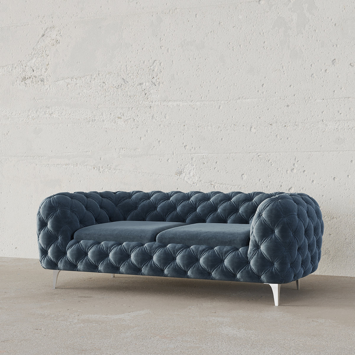 Koffler Chesterfield Sofa / 180 x 100 CM 2S. Velvet Upholstery