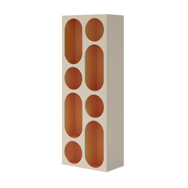 Cloudera Shelving Unit V1 (Off-White & Orange) – premium Shelving by Walls Nation UAE & Saudi Arabia