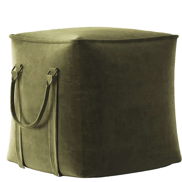 Olive Poufs / Velvet Upholstery – premium Pouf by Walls Nation UAE & Saudi Arabia