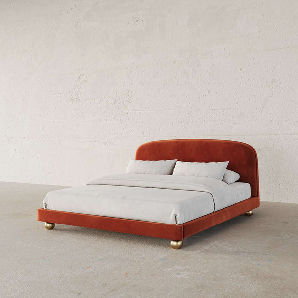 Savi Upholstered Bed / Velvet Upholstery – premium Bed by Walls Nation UAE & Saudi Arabia