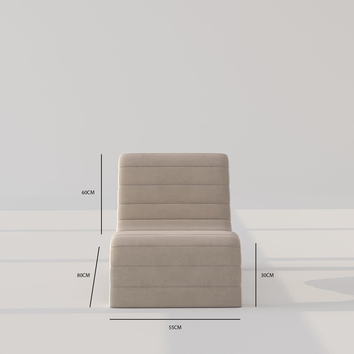 Mori Chaise / Golden Beige Velvet