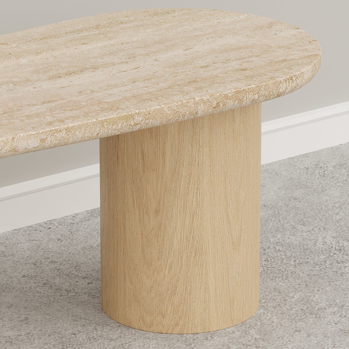 ( Large ) Travertine & Solid Wood