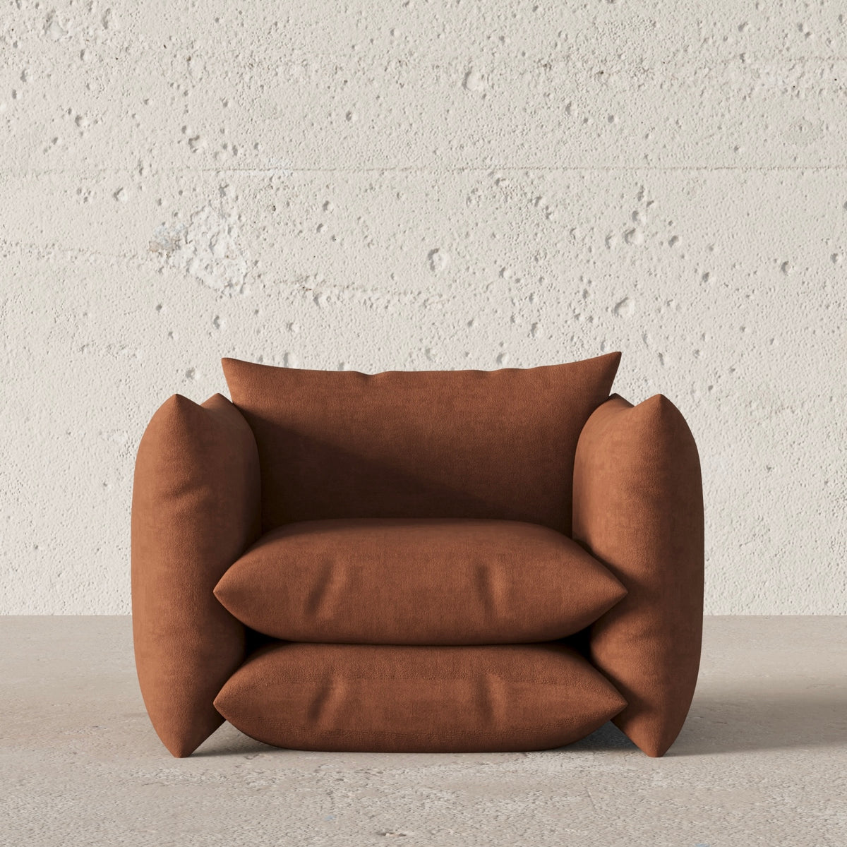 Pillows Armchair / Stripped Satin
