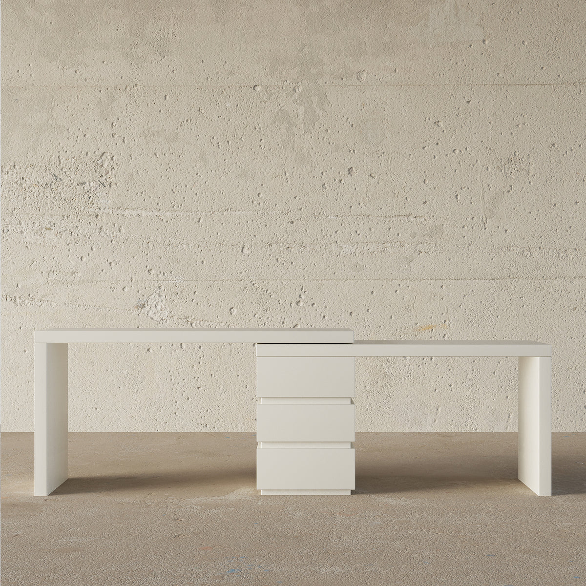 Valentina Office Desk / Matt Off-White