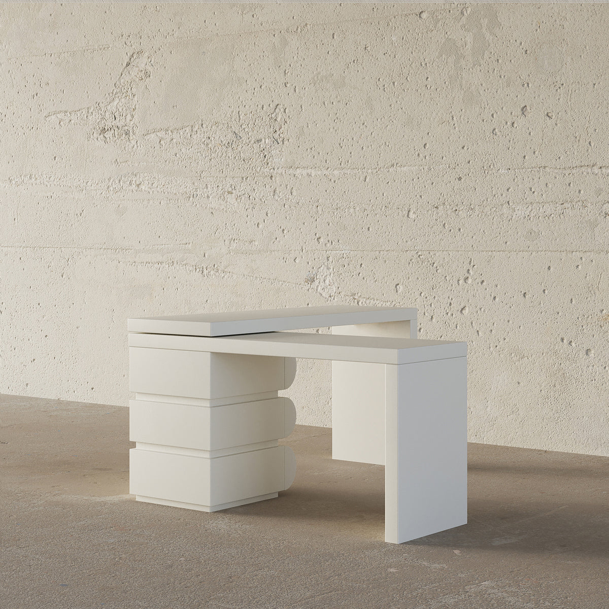 Valentina Office Desk / Matt Off-White