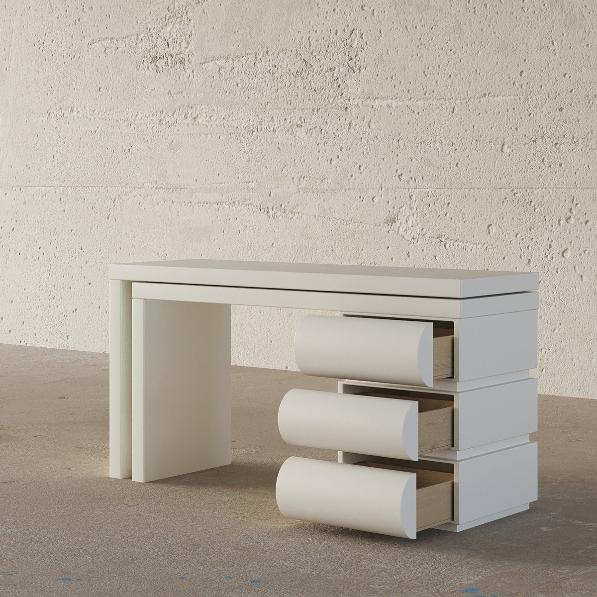 Valentina Office Desk / Matt Off-White