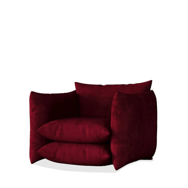 Pillows Armchair (Burgundy) – premium Armchair by Walls Nation UAE & Saudi Arabia