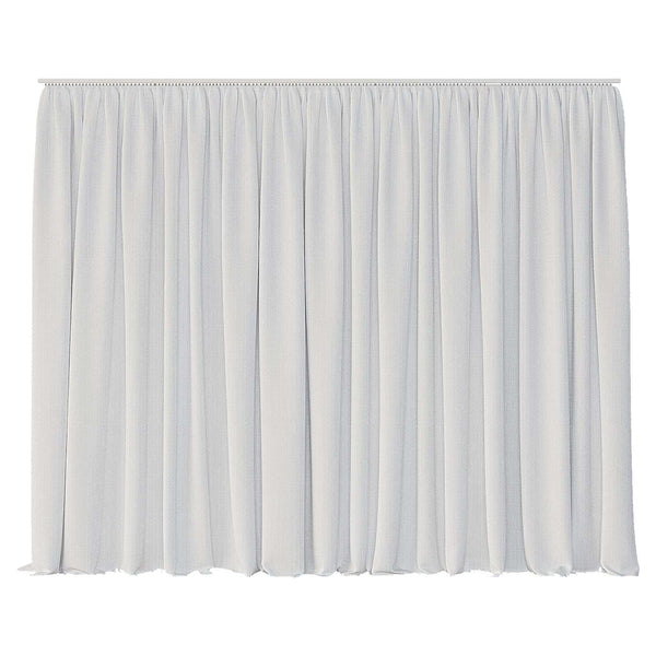 Snowly Curtain pure white linen single layer drape elegant minimalist design