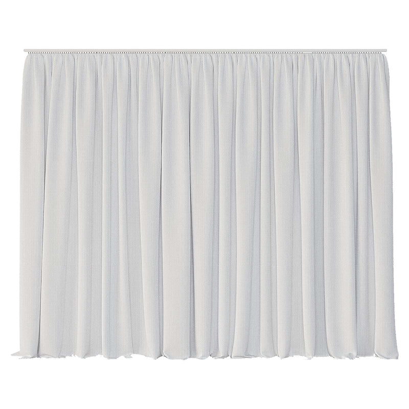Snowly Curtain pure white linen single layer drape elegant minimalist design