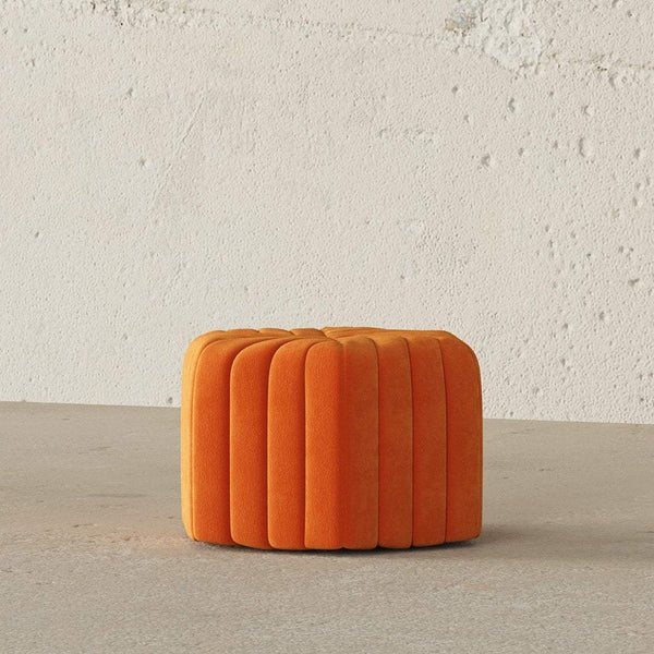 Derby Pouf / Velvet – premium Ottoman by Walls Nation UAE & Saudi Arabia