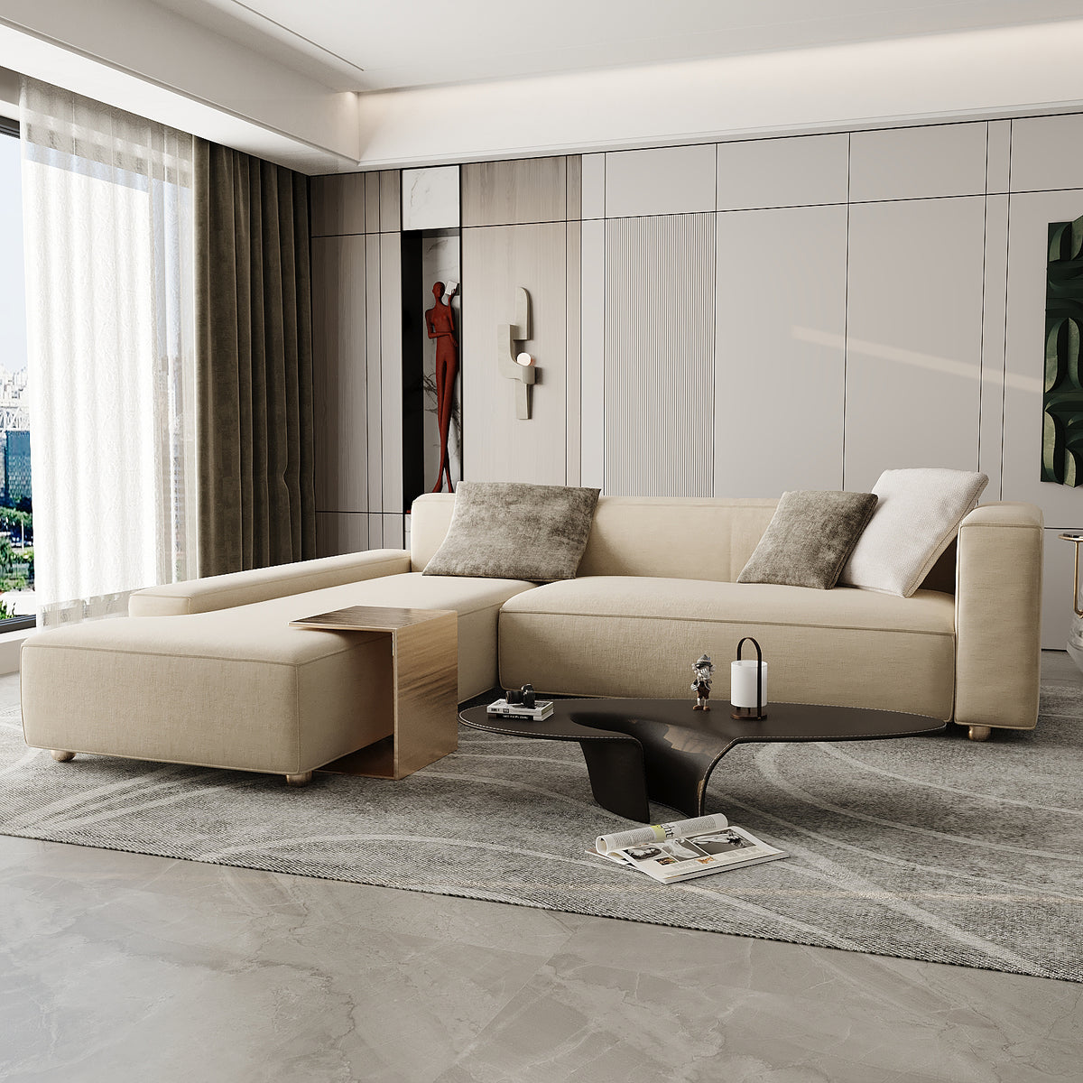 Eula Sofa 3S / With Side Table