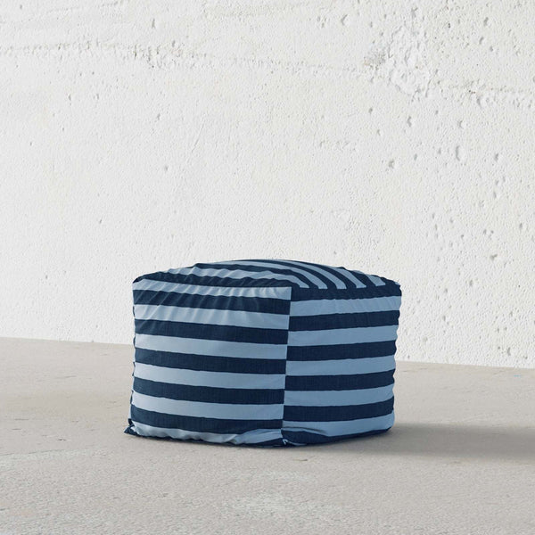 Zebra Pouf (Beach Blue) – premium Pouf by Walls Nation UAE & Saudi Arabia